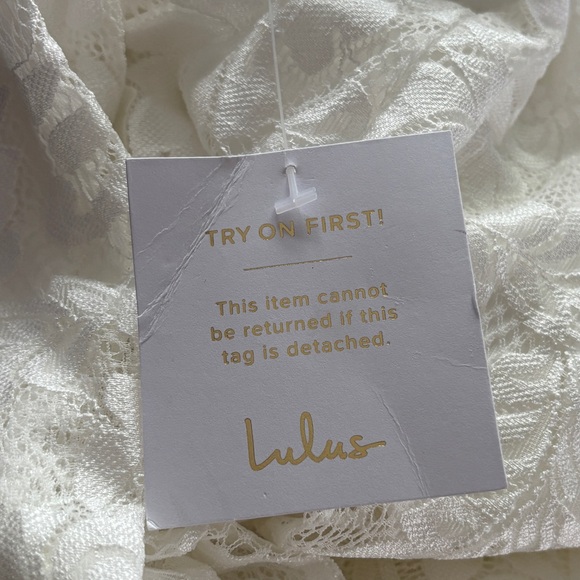 Lulus Farida White Lace Long Sleeve Maxi Dress White XXS NWT Victorian Formal - Picture 7 of 15